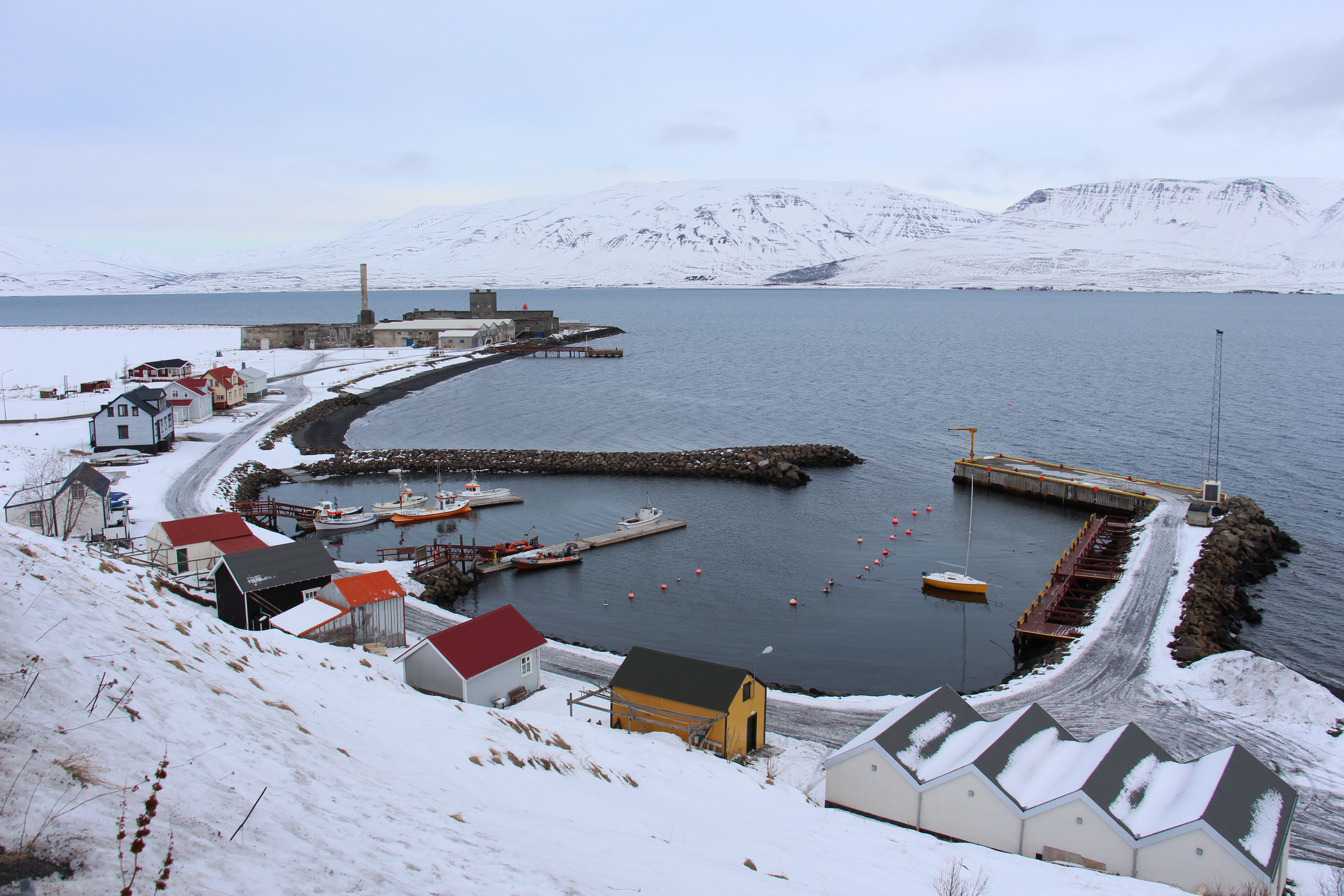 Hjalteyri village winter