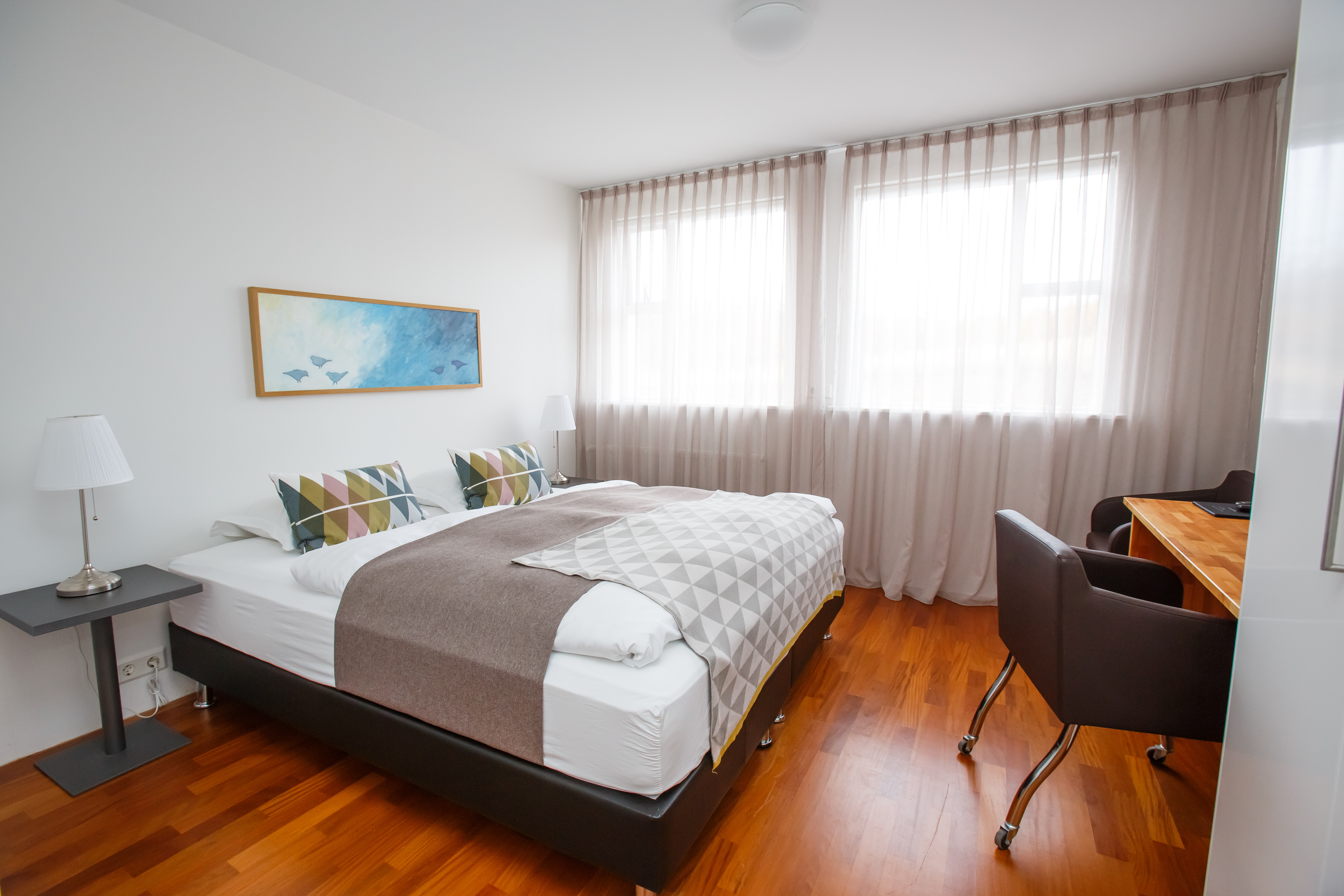 Double/twin room with mountain view Room no 2 - bed